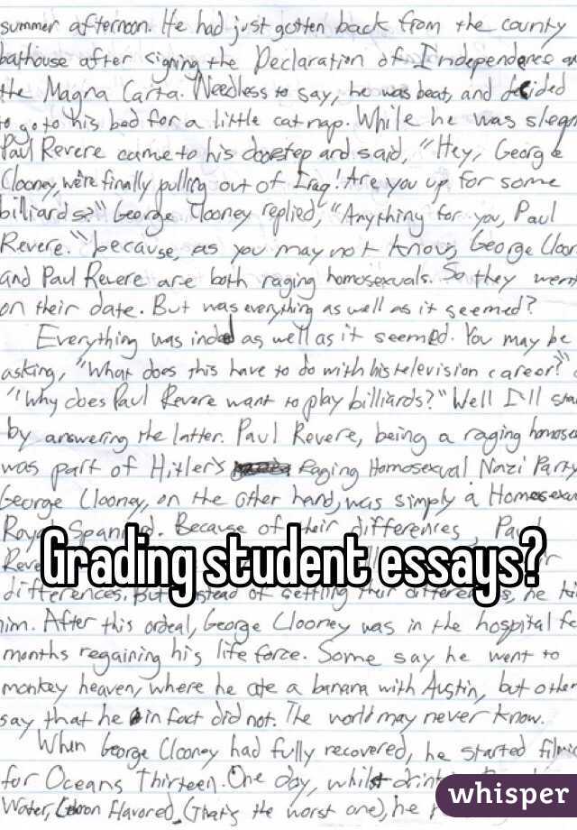 Grading student essays?