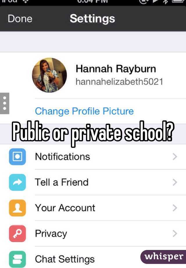 Public or private school?