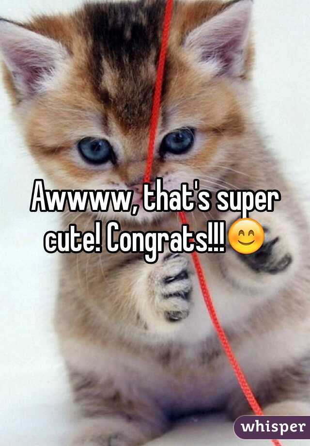Awwww, that's super cute! Congrats!!!😊