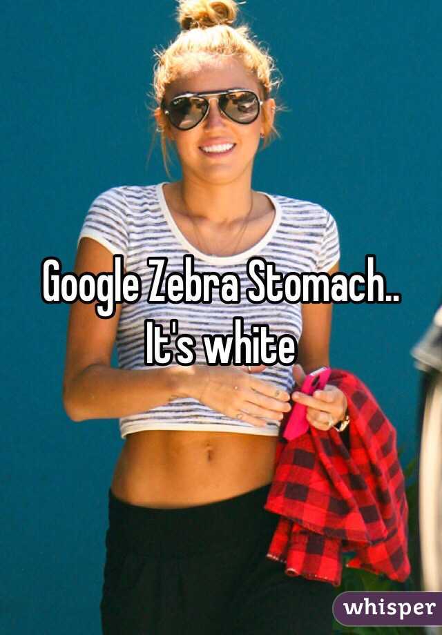 Google Zebra Stomach..
It's white 
