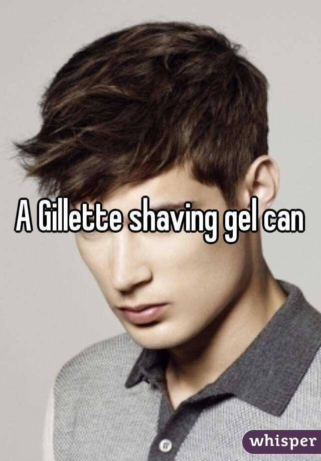 A Gillette shaving gel can