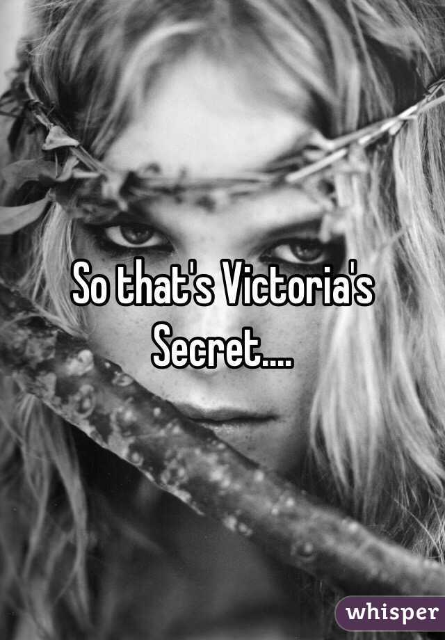 So that's Victoria's Secret....