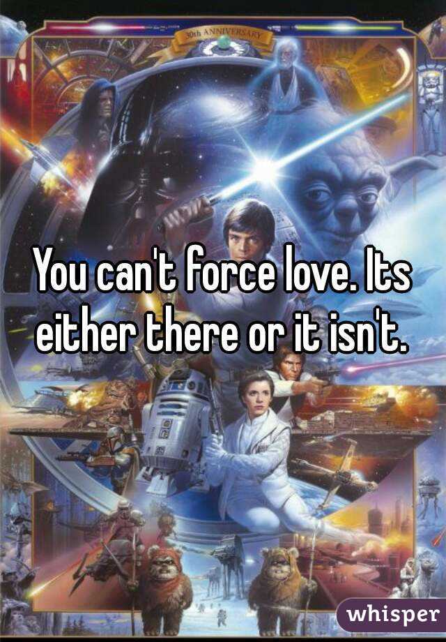 You can't force love. Its either there or it isn't. 