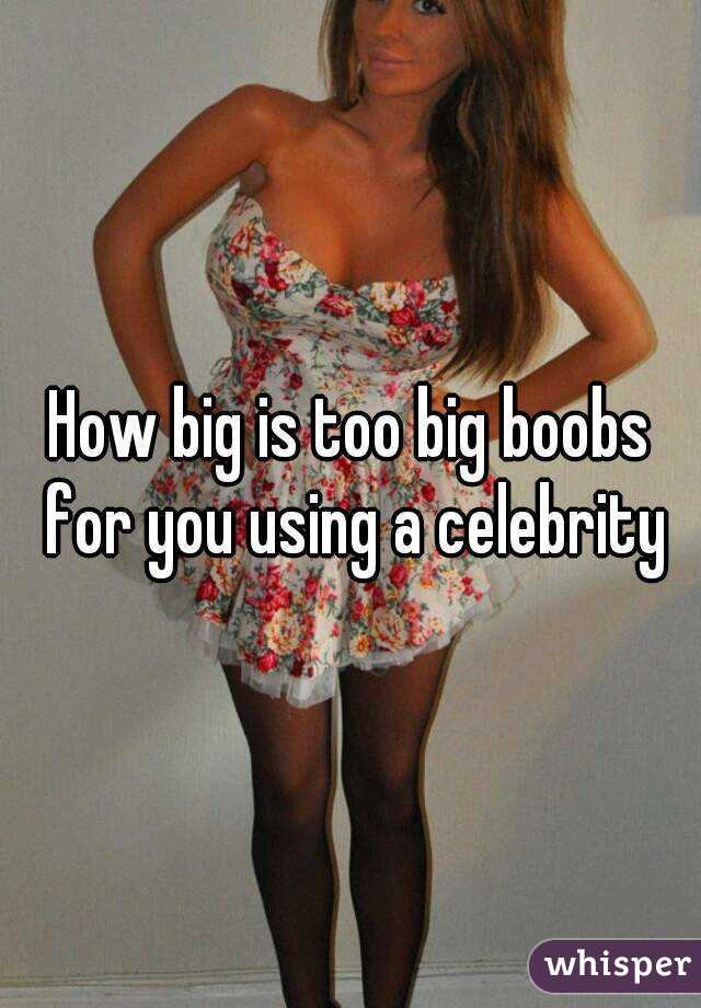 How big is too big boobs for you using a celebrity