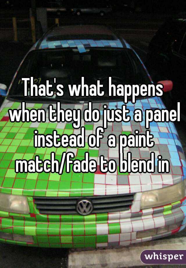 That's what happens when they do just a panel instead of a paint match/fade to blend in 