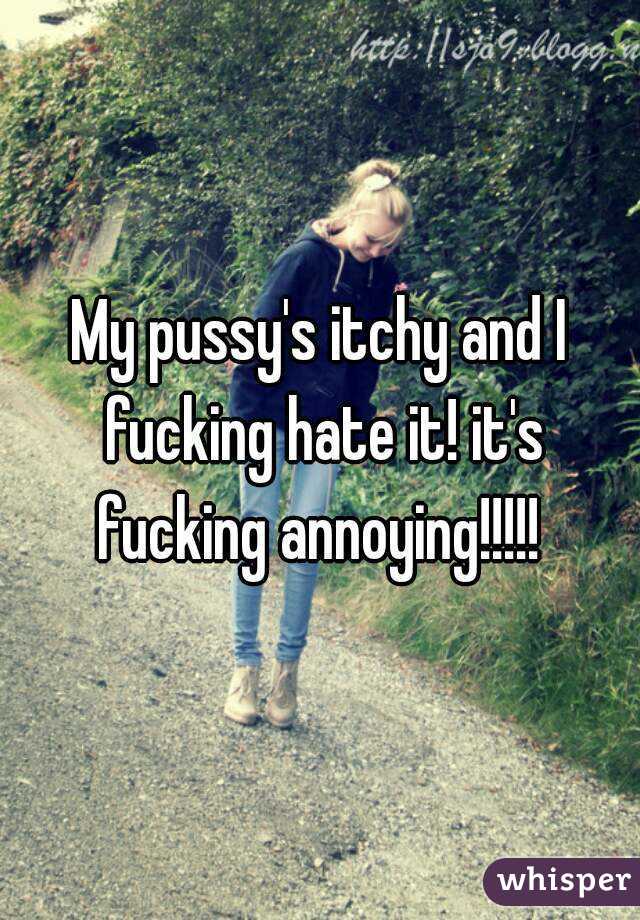 My pussy's itchy and I fucking hate it! it's fucking annoying!!!!! 