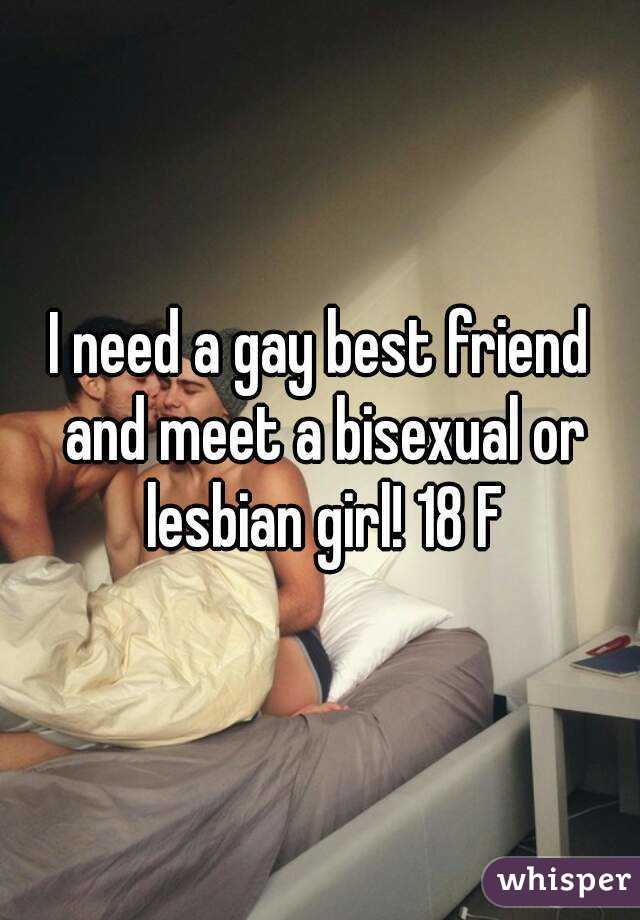 I need a gay best friend and meet a bisexual or lesbian girl! 18 F