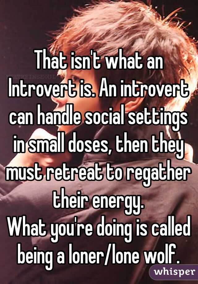 That isn't what an Introvert is. An introvert can handle social settings in small doses, then they must retreat to regather their energy. 
What you're doing is called being a loner/lone wolf. 