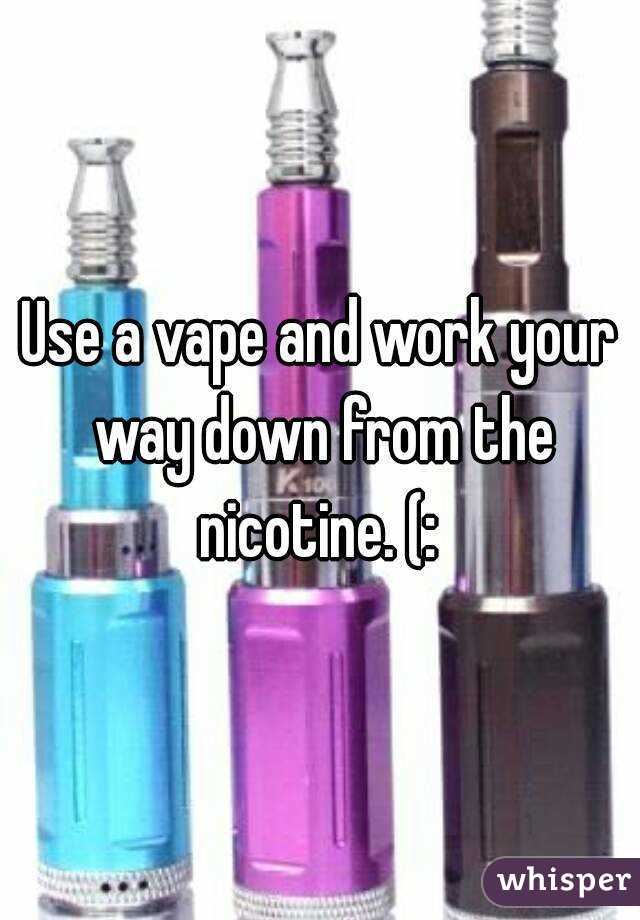 Use a vape and work your way down from the nicotine. (: 