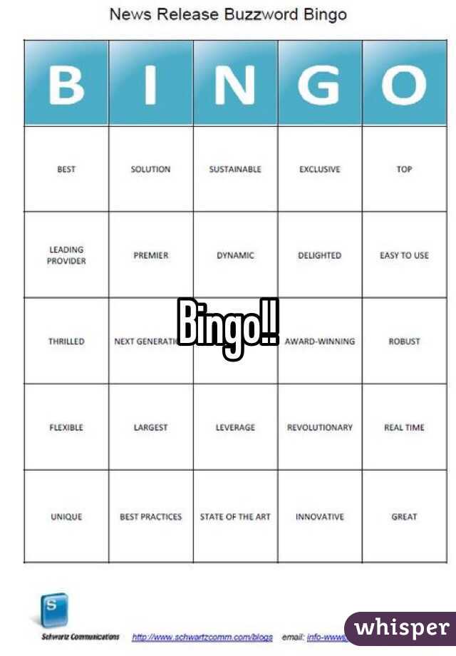 Bingo!!