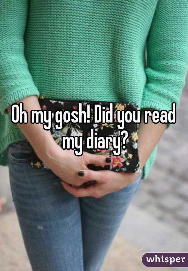 Oh my gosh! Did you read my diary?