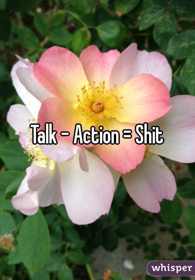 Talk - Action = Shit