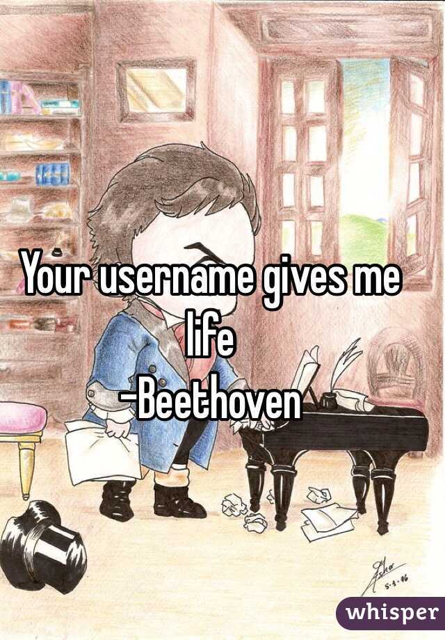 Your username gives me life
-Beethoven