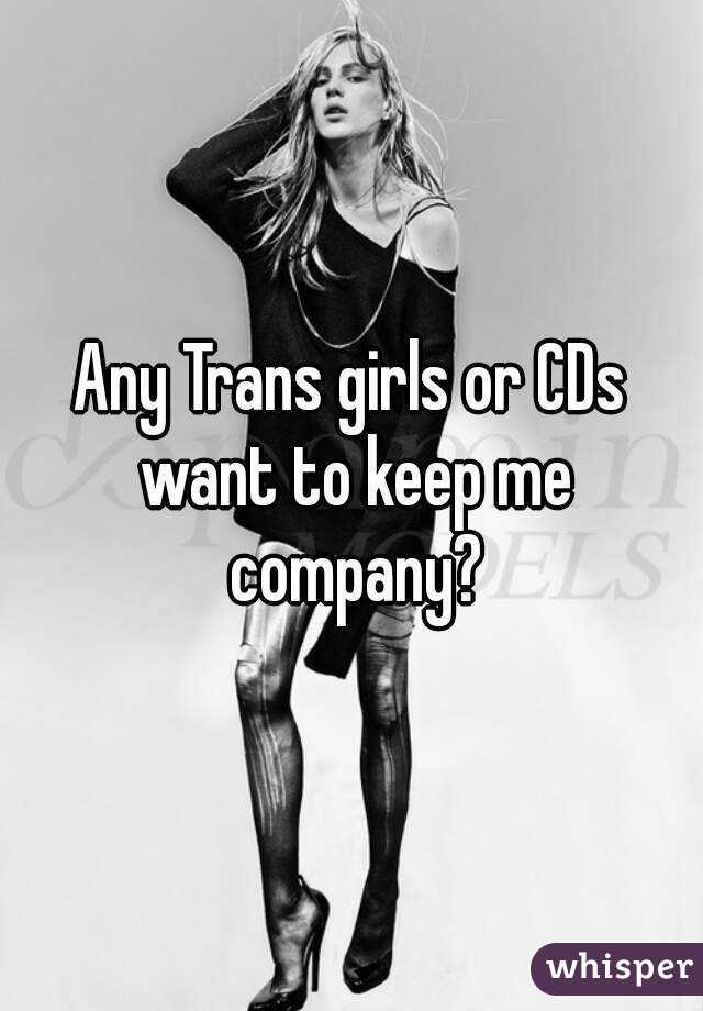 Any Trans girls or CDs want to keep me company?