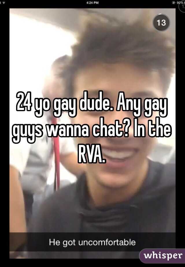 24 yo gay dude. Any gay guys wanna chat? In the RVA. 