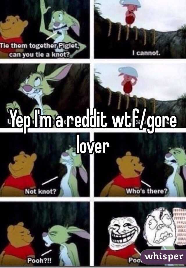 Yep I'm a reddit wtf/gore lover 