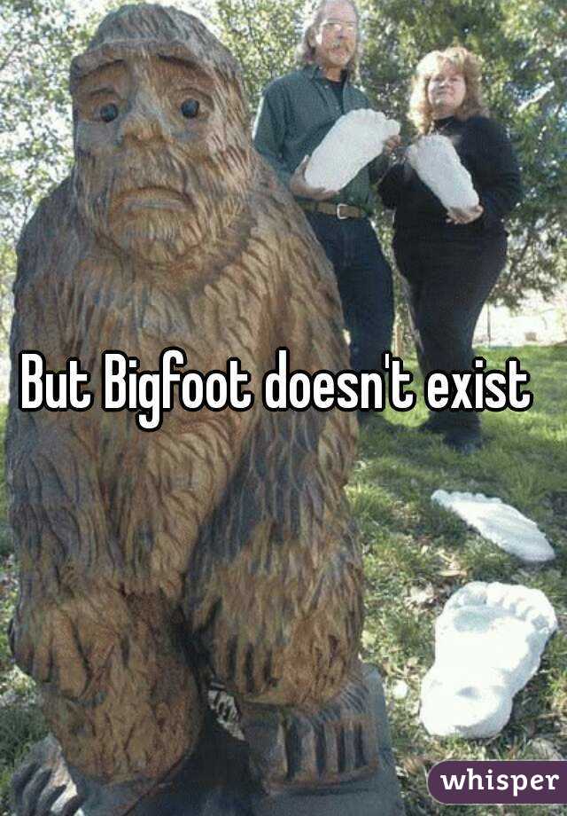 But Bigfoot doesn't exist 