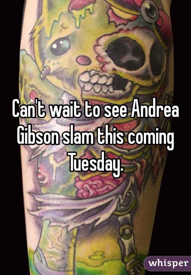 Can't wait to see Andrea Gibson slam this coming Tuesday.  