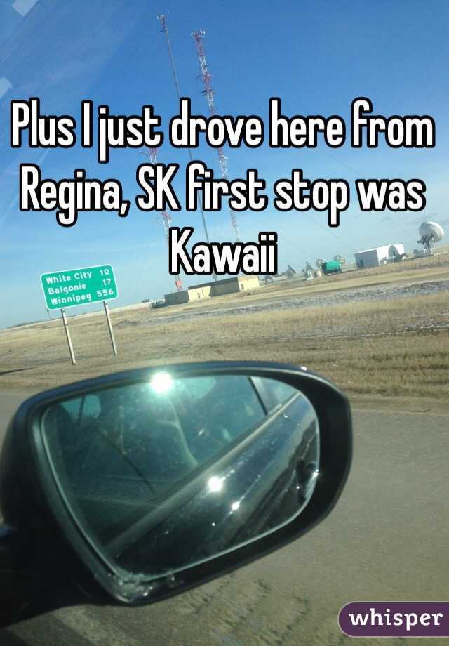 Plus I just drove here from Regina, SK first stop was Kawaii