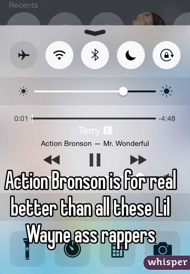 Action Bronson is for real better than all these Lil Wayne ass rappers
