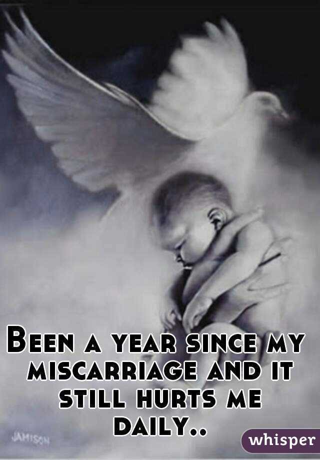 Been a year since my miscarriage and it still hurts me daily..
