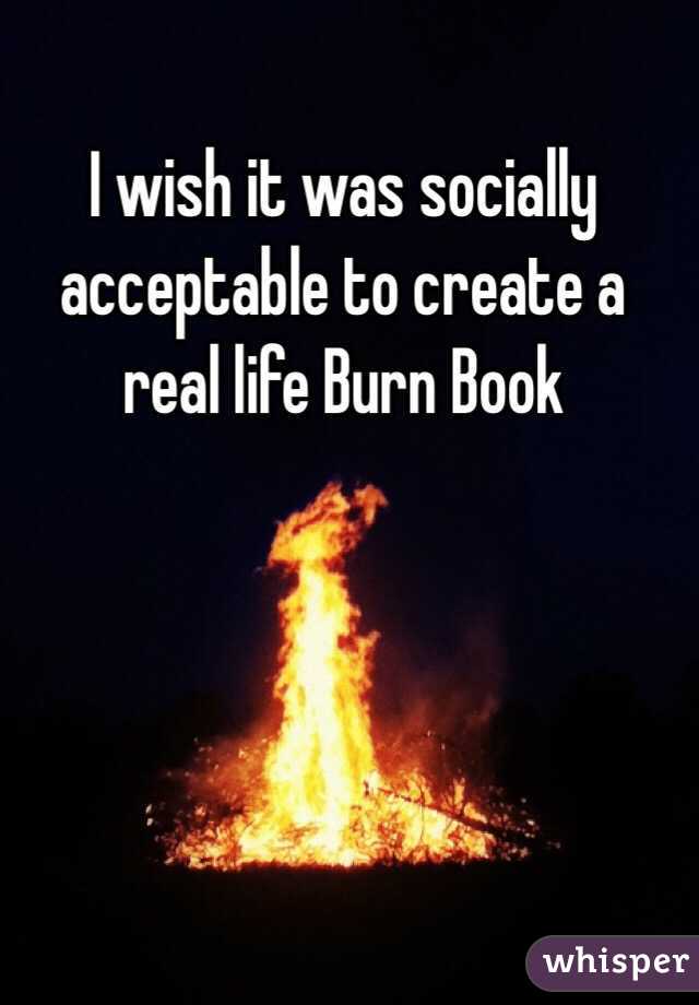 I wish it was socially acceptable to create a real life Burn Book