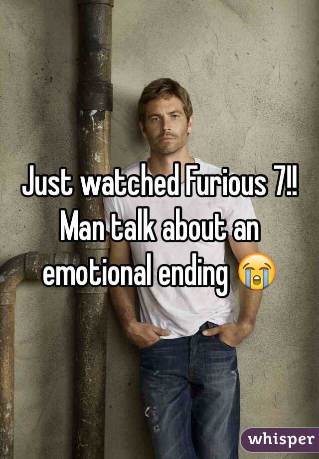 Just watched Furious 7!! Man talk about an emotional ending 😭