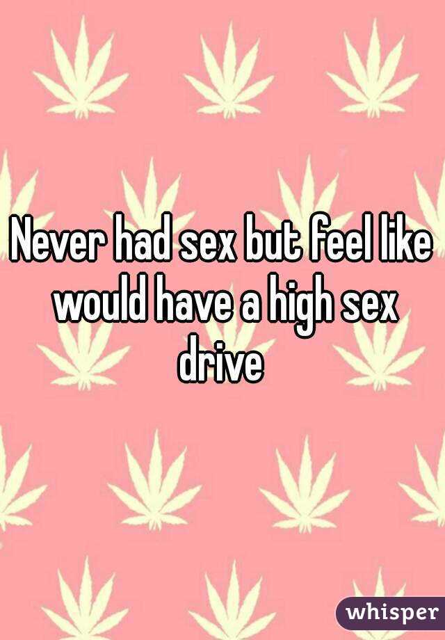 Never had sex but feel like would have a high sex drive 