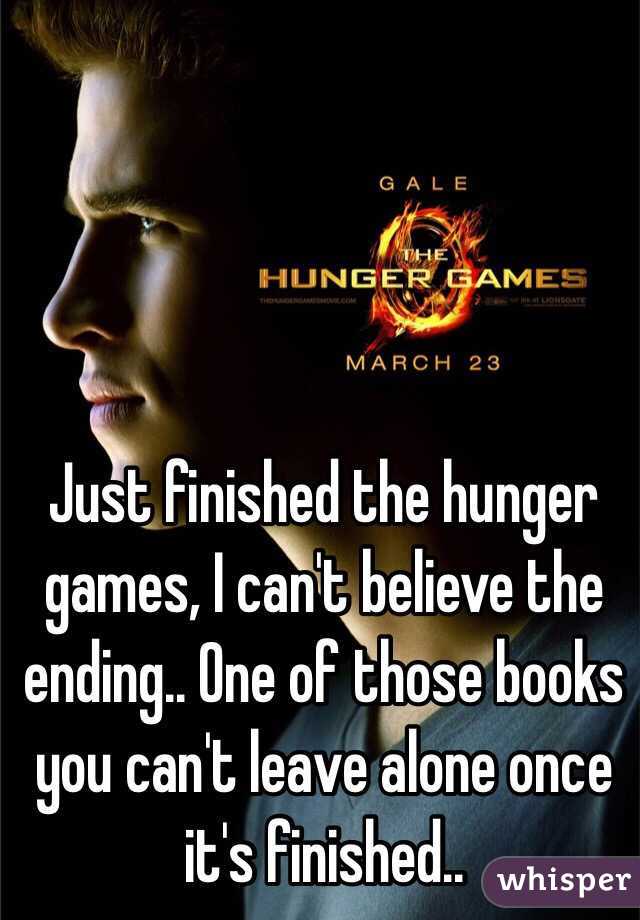 Just finished the hunger games, I can't believe the ending.. One of those books you can't leave alone once it's finished.. 