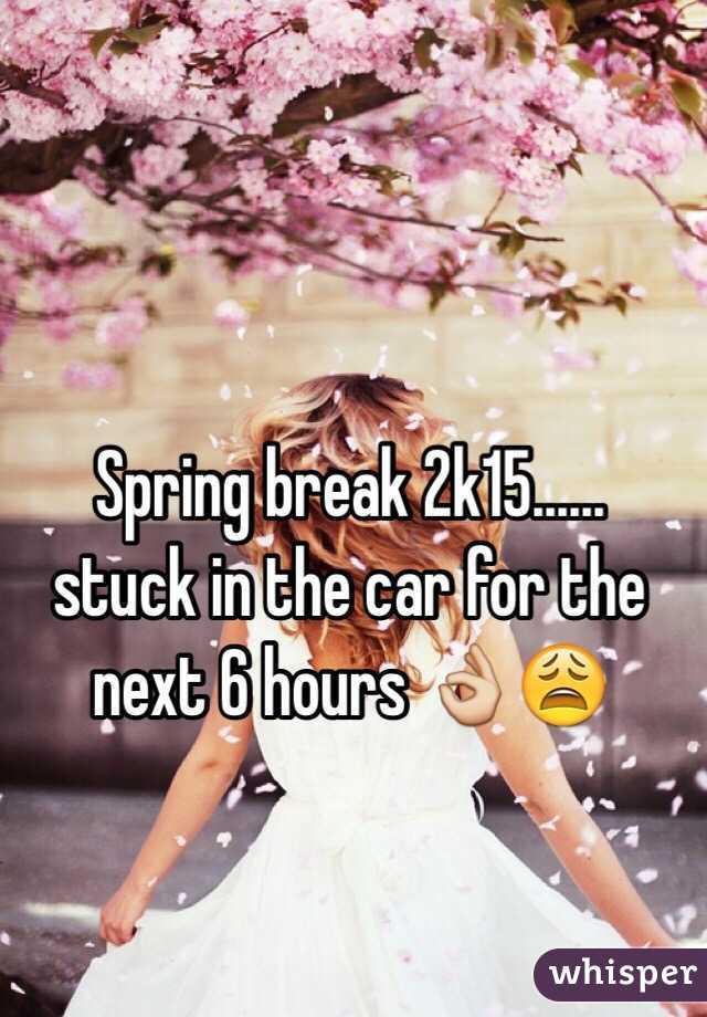 Spring break 2k15......
stuck in the car for the next 6 hours 👌😩