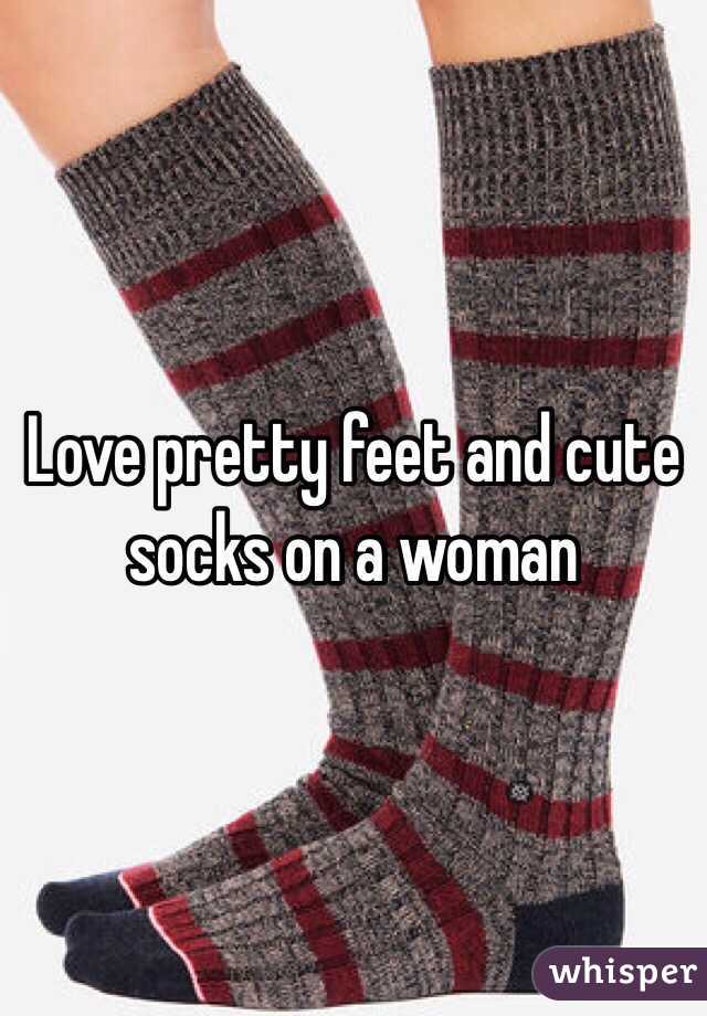 Love pretty feet and cute socks on a woman
