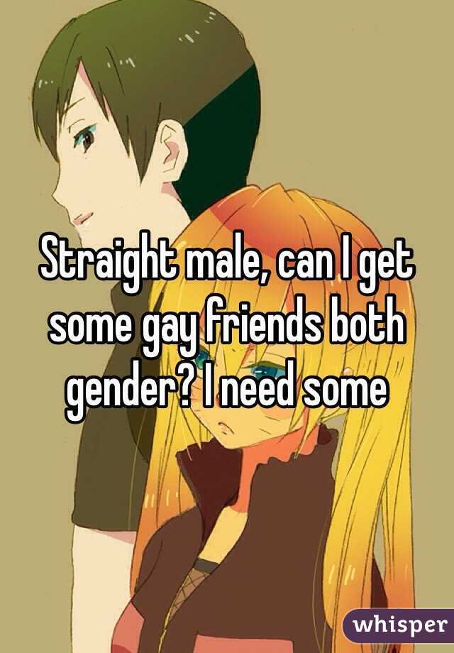 Straight male, can I get some gay friends both gender? I need some 