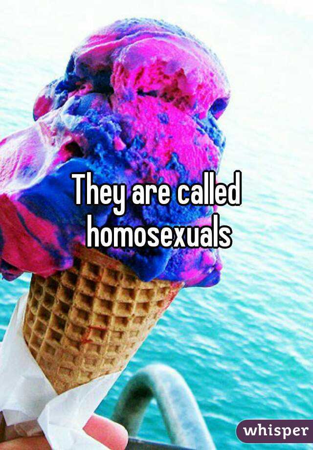 They are called homosexuals