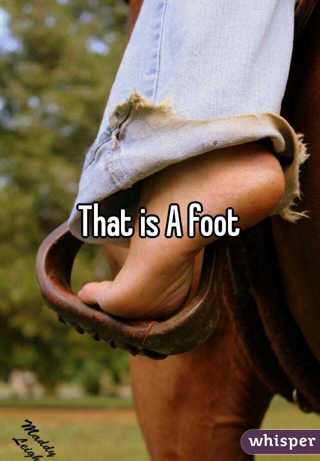That is A foot