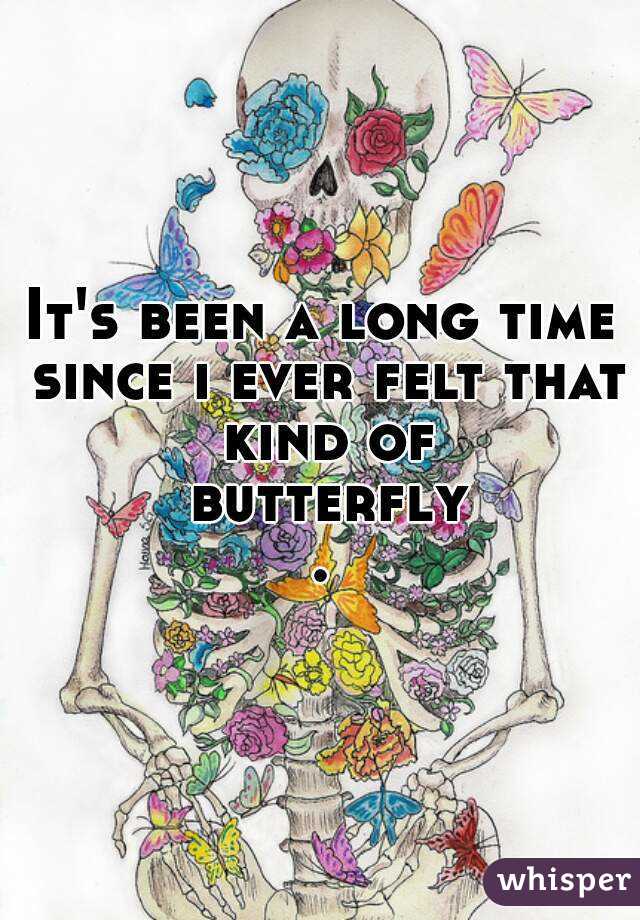 It's been a long time since i ever felt that kind of butterfly.