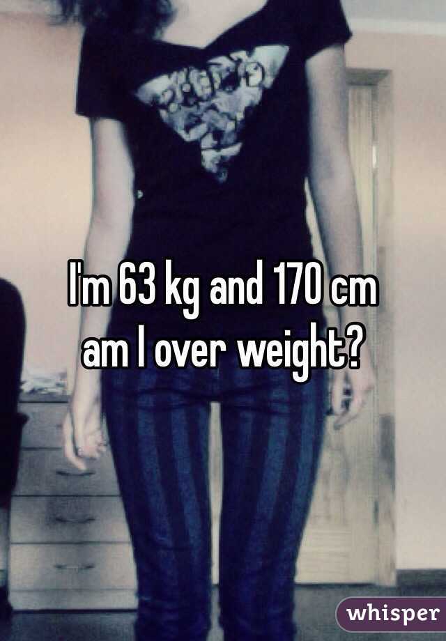 I'm 63 kg and 170 cm 
am I over weight?