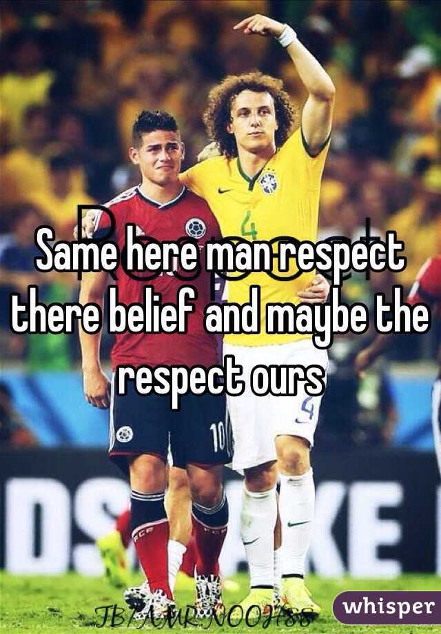Same here man respect there belief and maybe the respect ours 