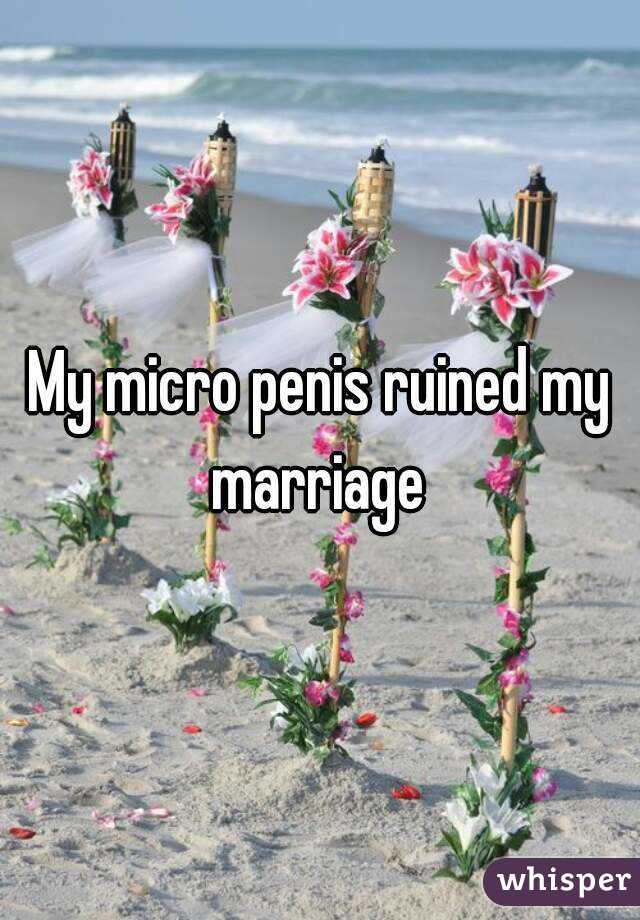 My micro penis ruined my marriage 