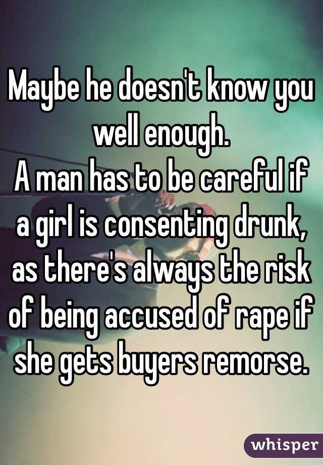 Maybe he doesn't know you well enough.
A man has to be careful if a girl is consenting drunk, as there's always the risk of being accused of rape if she gets buyers remorse. 