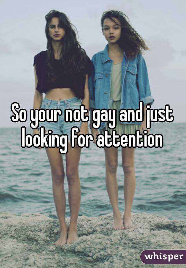 So your not gay and just looking for attention 