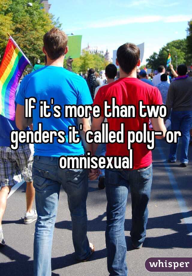 If it's more than two genders it' called poly- or omnisexual