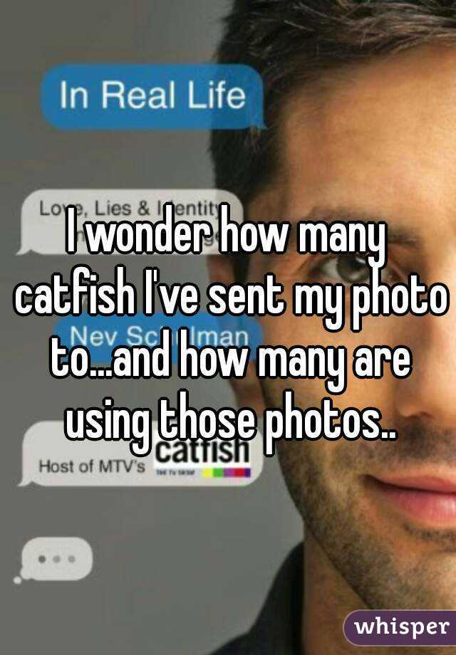I wonder how many catfish I've sent my photo to...and how many are using those photos..