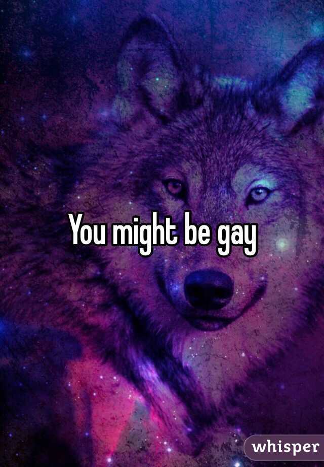 You might be gay 