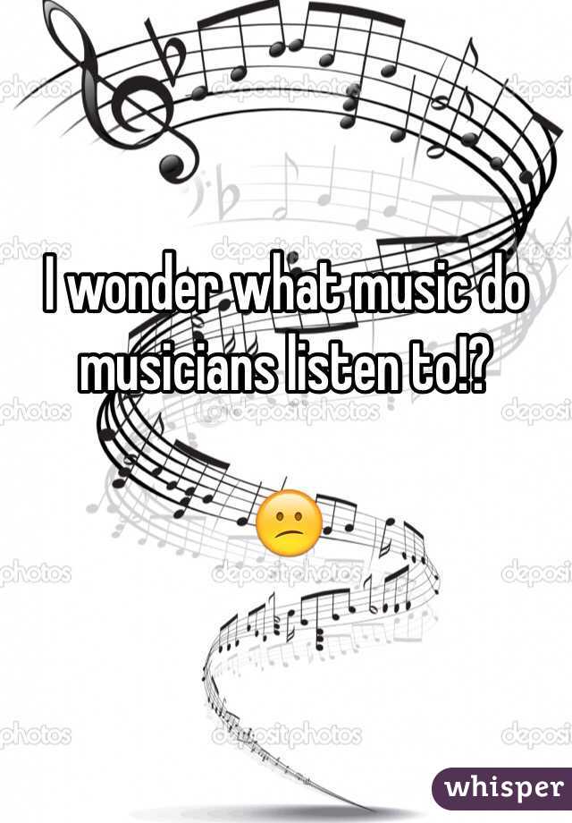 I wonder what music do musicians listen to!?

😕