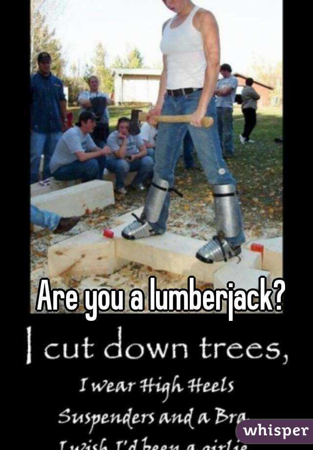 Are you a lumberjack?