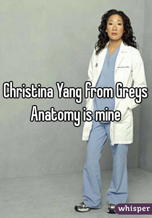Christina Yang from Greys Anatomy is mine 