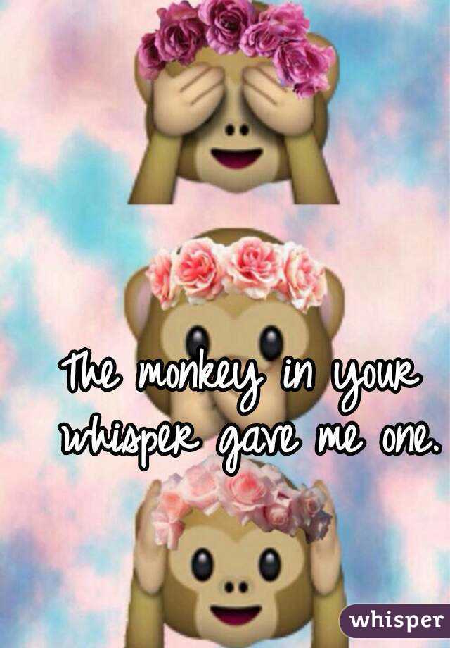 The monkey in your whisper gave me one.
