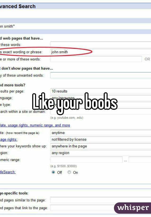 Like your boobs
