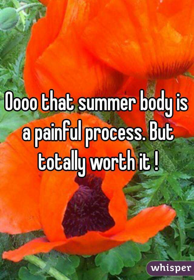 Oooo that summer body is a painful process. But totally worth it !