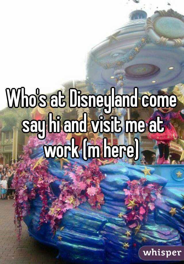 Who's at Disneyland come say hi and visit me at work (m here) 